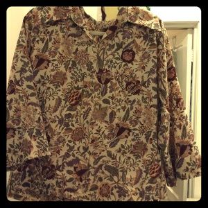 Vintage, Handmade 3/4 Length Top, Peter Pan Collar